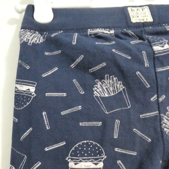 BABY GAP burgers and fries pajama pants with pockets and drawstring waistband - Picture 10 of 14
